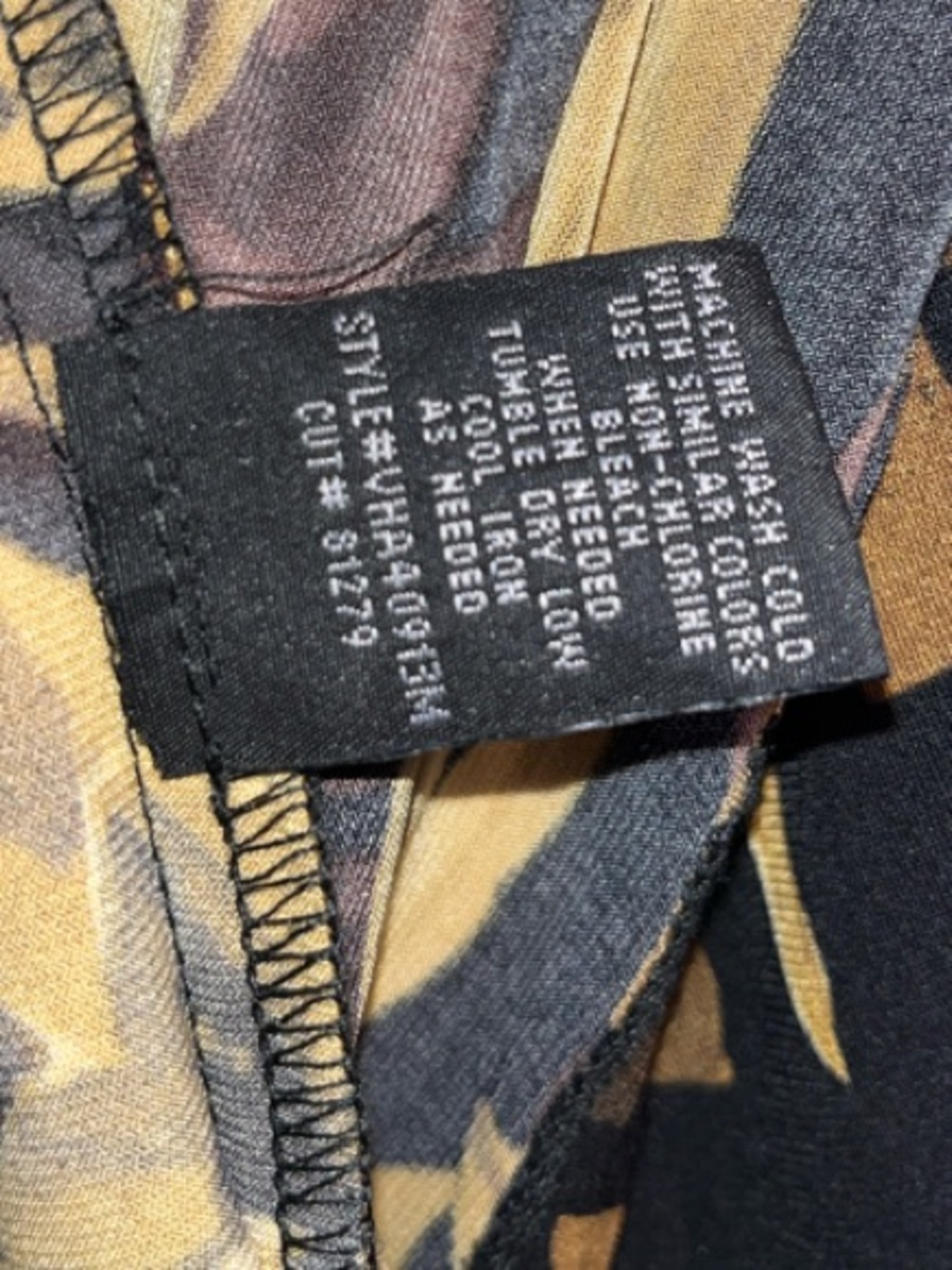 Connected Apparrel Black Midi Dress with Golden Floral Print - Picture 5 of 7